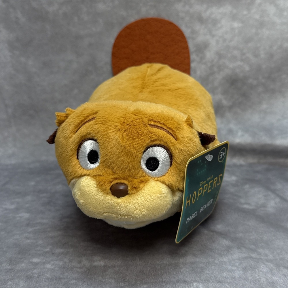 Disney Pixar Hoppers Mabel Beaver Plush 9" Just Play NWT Stuffed Animal